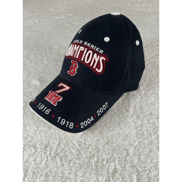 Boston Red Sox 7 Time World Series Champions MLB‎ Strap Back Baseball Hat Cap - Picture 3 of 9
